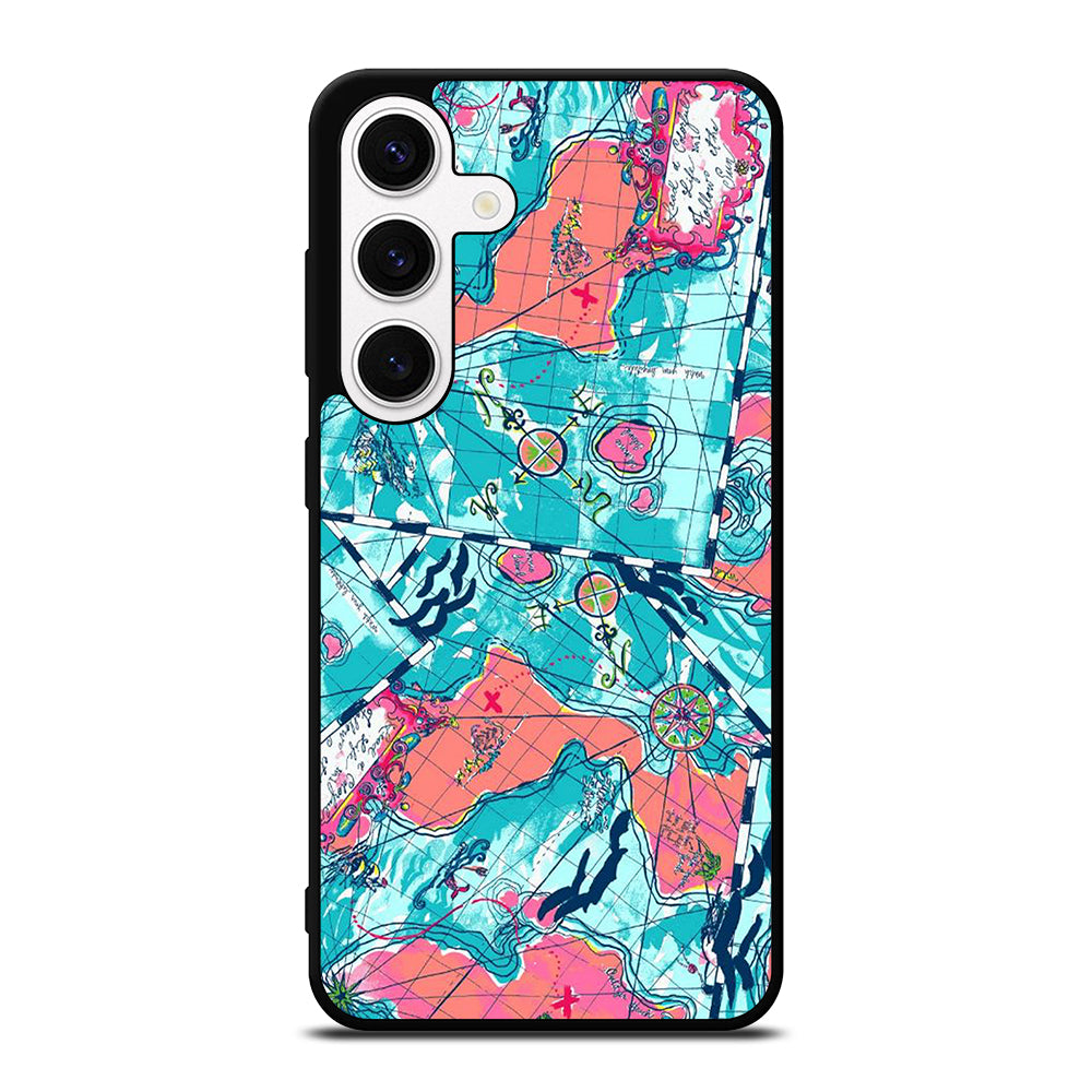 LILLY PULITZER WORLD MAPS Samsung Galaxy S24 Case Cover