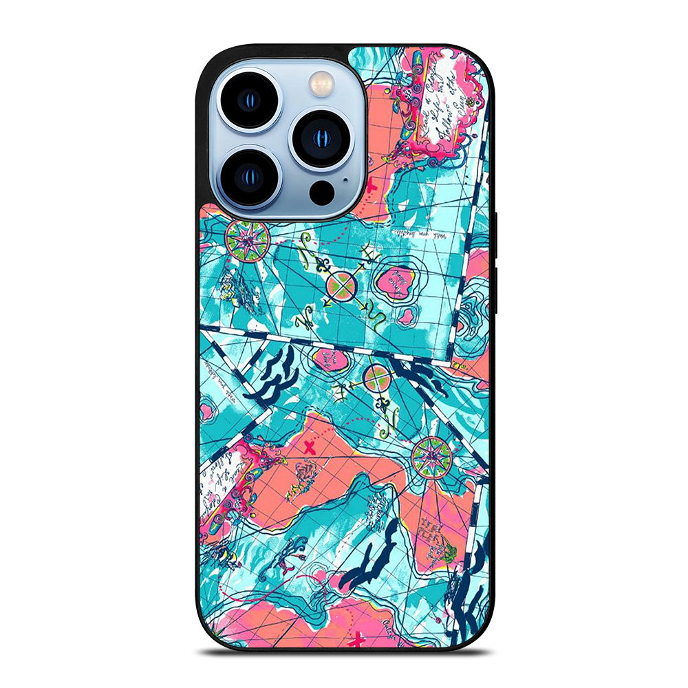 LILLY PULITZER WORLD MAPS iPhone 13 Pro Max Case Cover