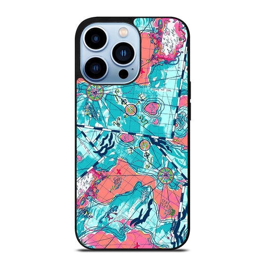 LILLY PULITZER WORLD MAPS iPhone 13 Pro Max Case Cover