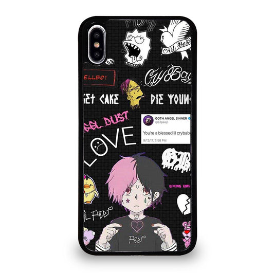LIL PEEP RAPPER CARTOON iPhone XS Max Case Cover
