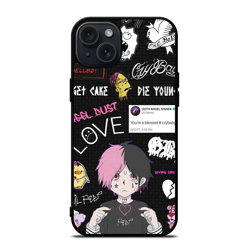 LIL PEEP RAPPER CARTOON iPhone 15 Plus Case Cover