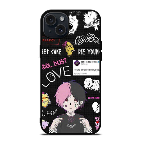 LIL PEEP RAPPER CARTOON iPhone 15 Plus Case Cover