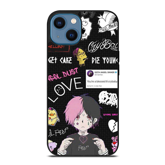 LIL PEEP RAPPER CARTOON iPhone 14 Case Cover
