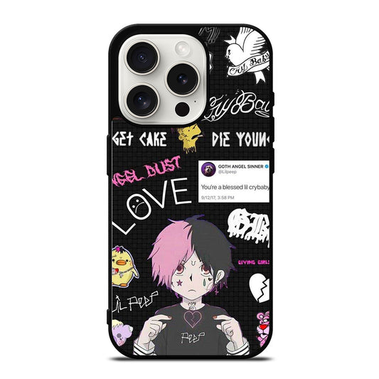 LIL PEEP RAPPER CARTOON iPhone 15 Pro Case Cover
