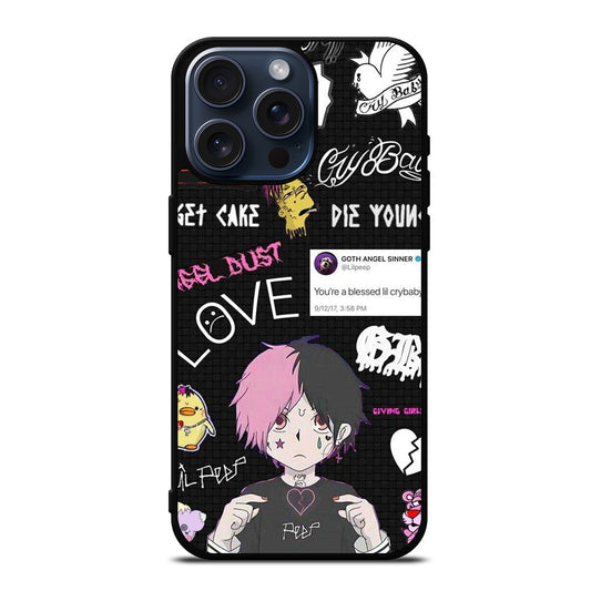 LIL PEEP RAPPER CARTOON iPhone 15 Pro Max Case Cover
