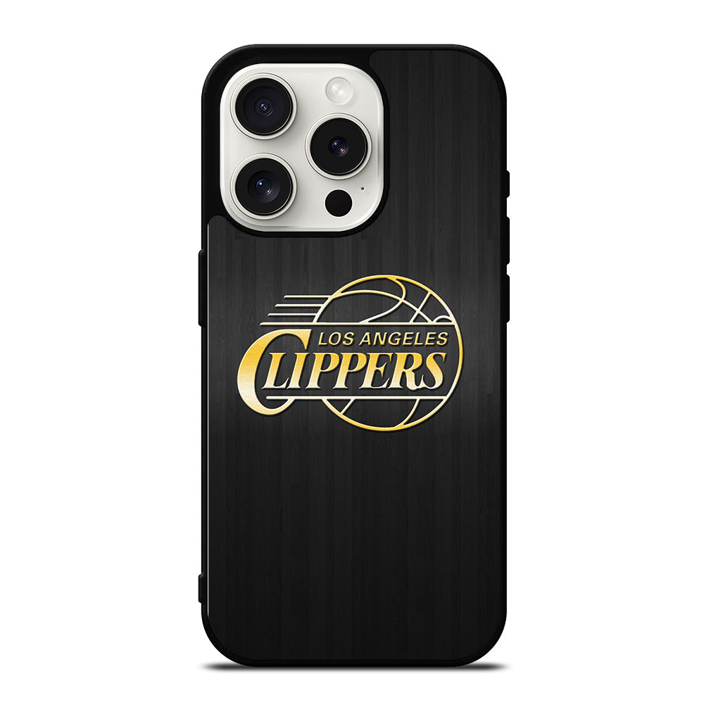 LOS ANGELES CLIPPERS WOODEN GOLD iPhone 15 Pro Case Cover