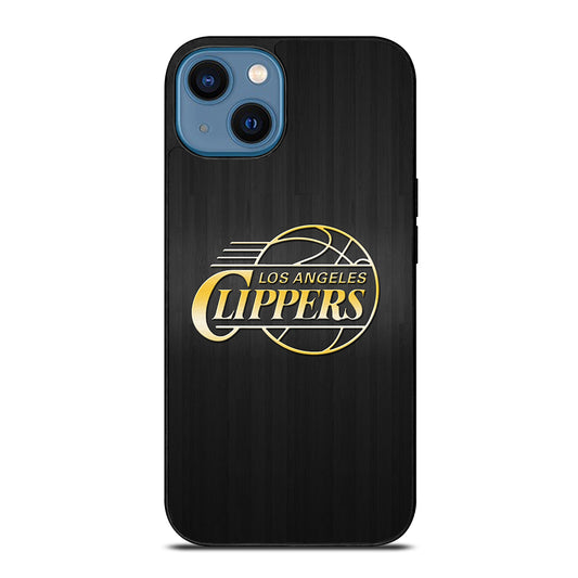 LOS ANGELES CLIPPERS WOODEN GOLD iPhone 14 Case Cover