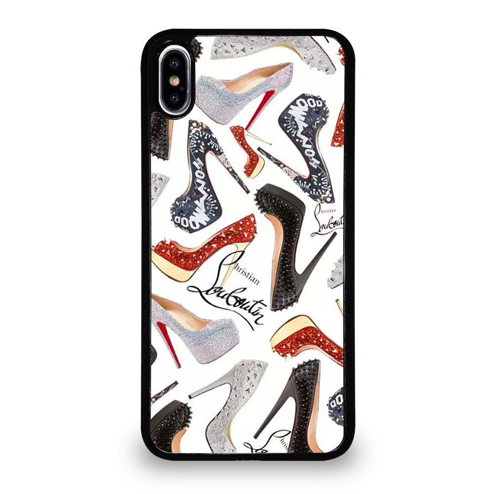 LOUBOUTIN LOGO PATTERN iPhone XS Max Case Cover
