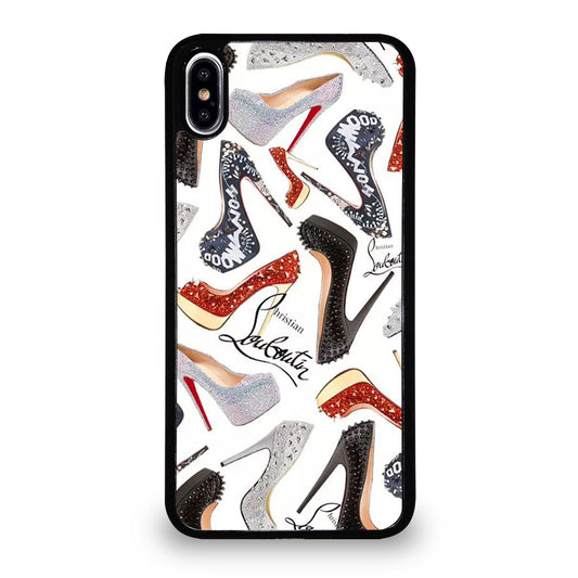 LOUBOUTIN LOGO PATTERN iPhone XS Max Case Cover