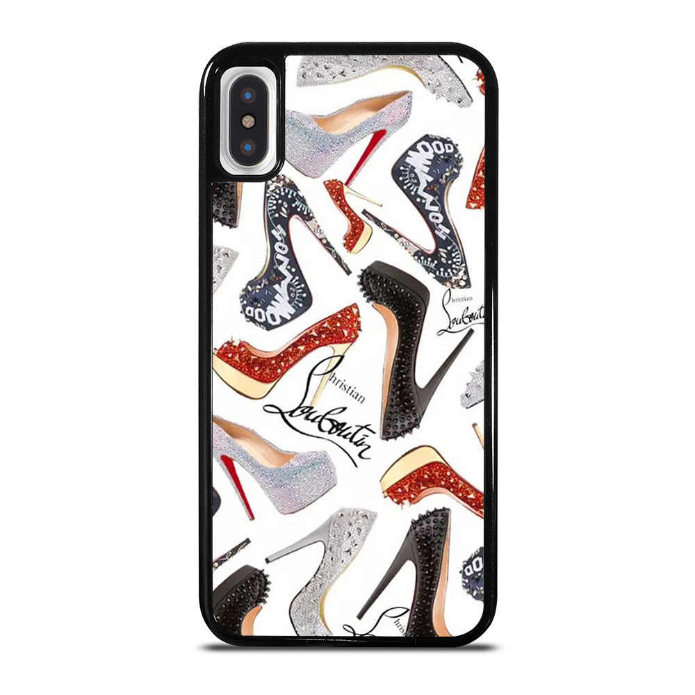 LOUBOUTIN LOGO PATTERN iPhone X / XS Case Cover