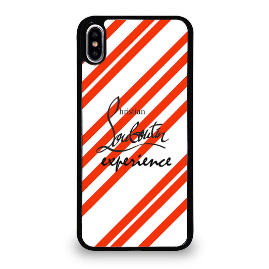 LOUBOUTIN LOGO STRIPE iPhone XS Max Case Cover