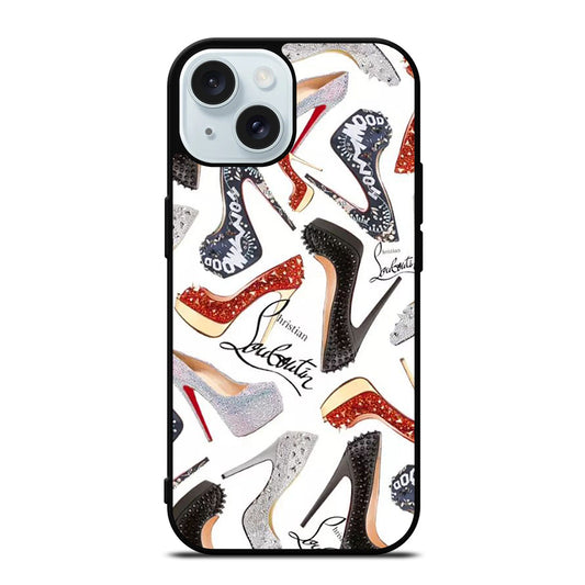 LOUBOUTIN LOGO PATTERN iPhone 15 Case Cover