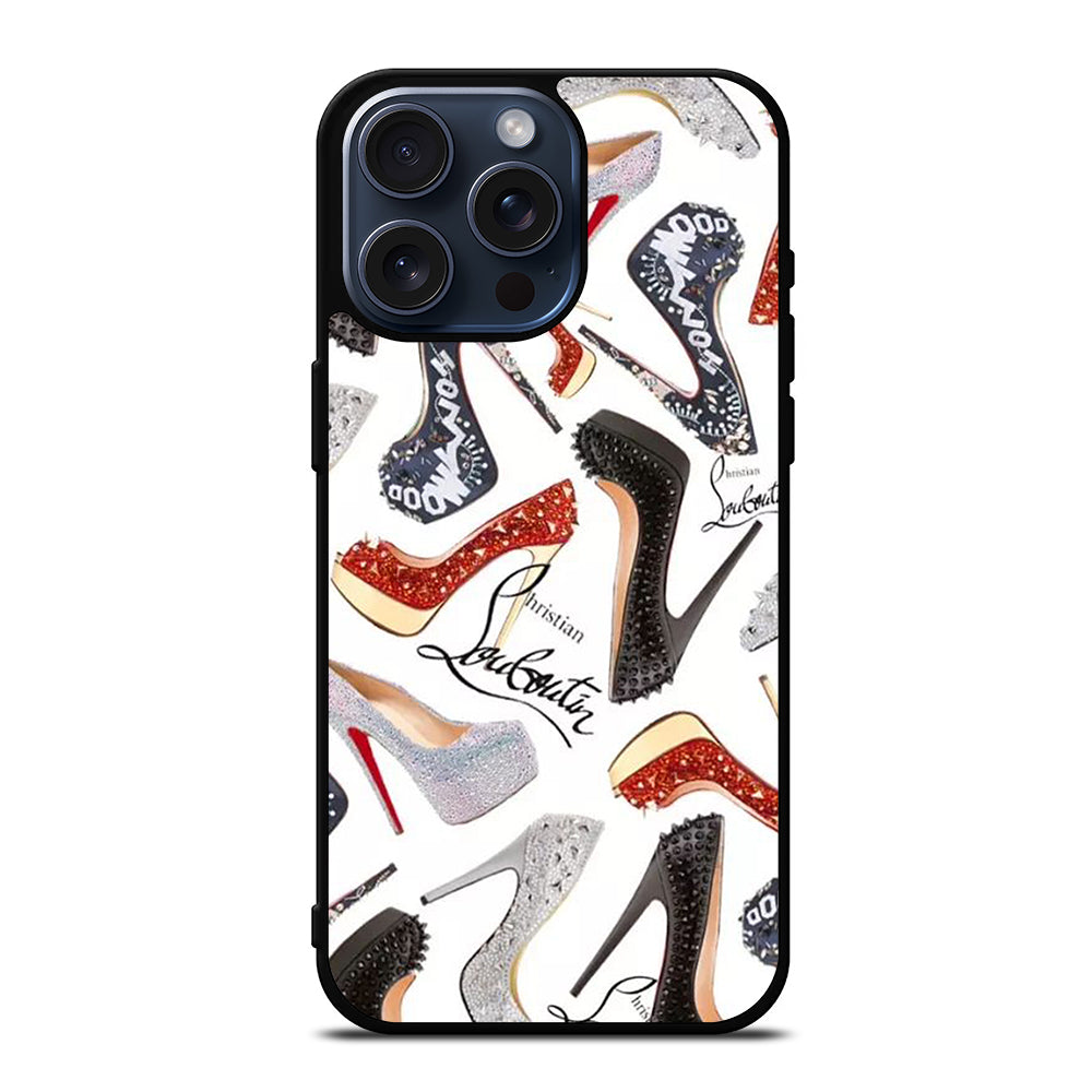LOUBOUTIN LOGO PATTERN iPhone 15 Pro Max Case Cover