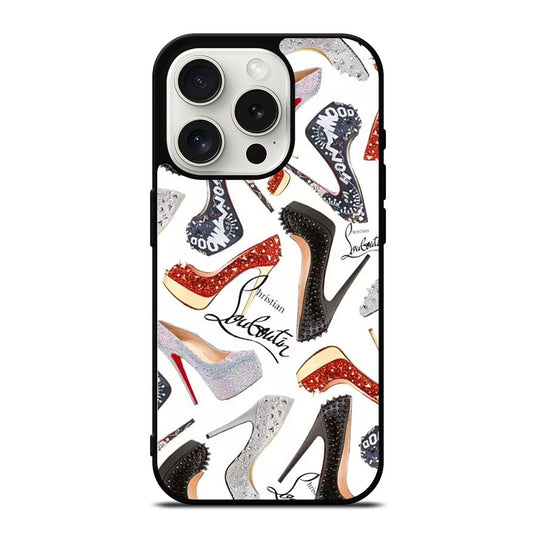 LOUBOUTIN LOGO PATTERN iPhone 15 Pro Case Cover