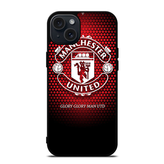 MANCHESTER UNITED SOCCER LOGO 1 iPhone 15 Plus Case Cover