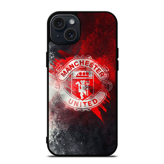 MANCHESTER UNITED SOCCER LOGO 3 iPhone 15 Plus Case Cover