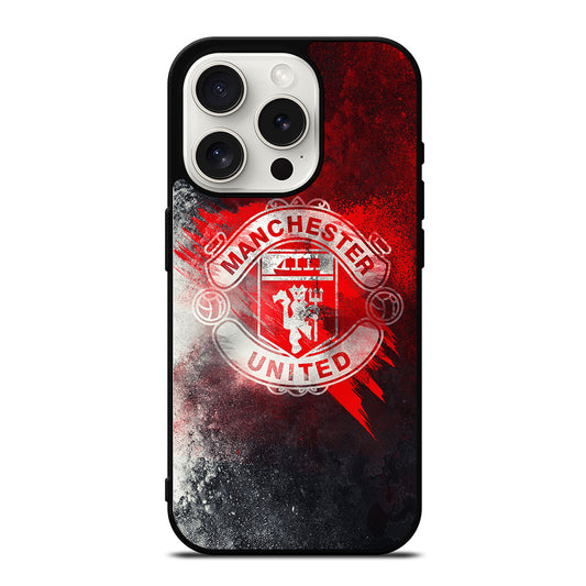 MANCHESTER UNITED SOCCER LOGO 3 iPhone 15 Pro Case Cover