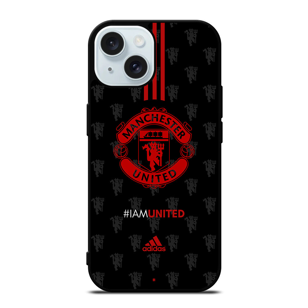 MANCHESTER UNITED SOCCER LOGO 4 iPhone 15 Case Cover