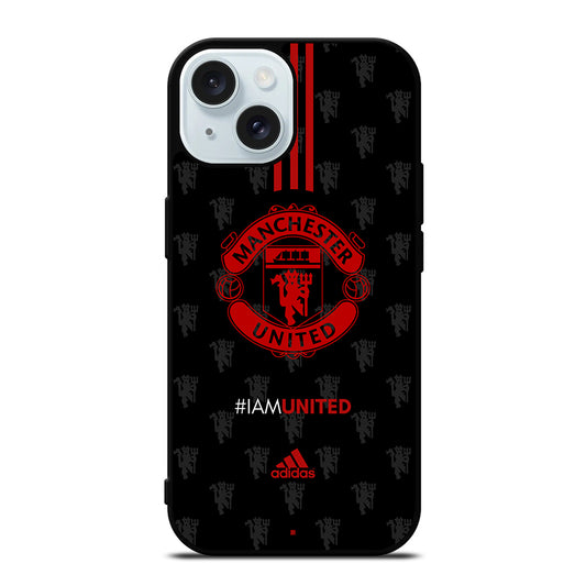 MANCHESTER UNITED SOCCER LOGO 4 iPhone 15 Case Cover