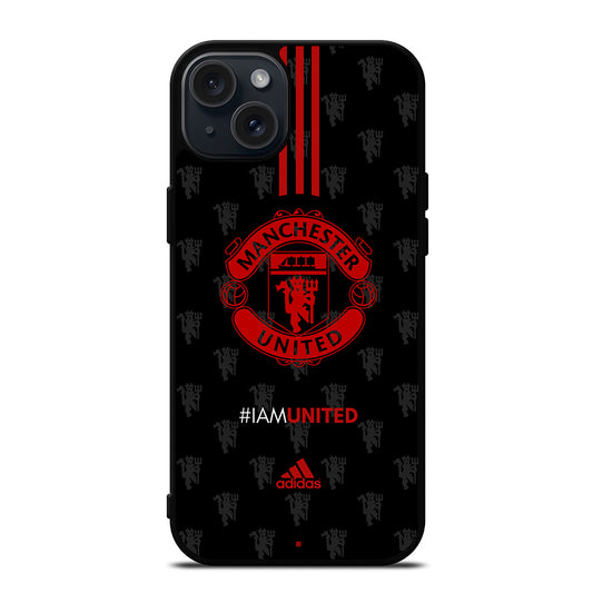 MANCHESTER UNITED SOCCER LOGO 4 iPhone 15 Plus Case Cover