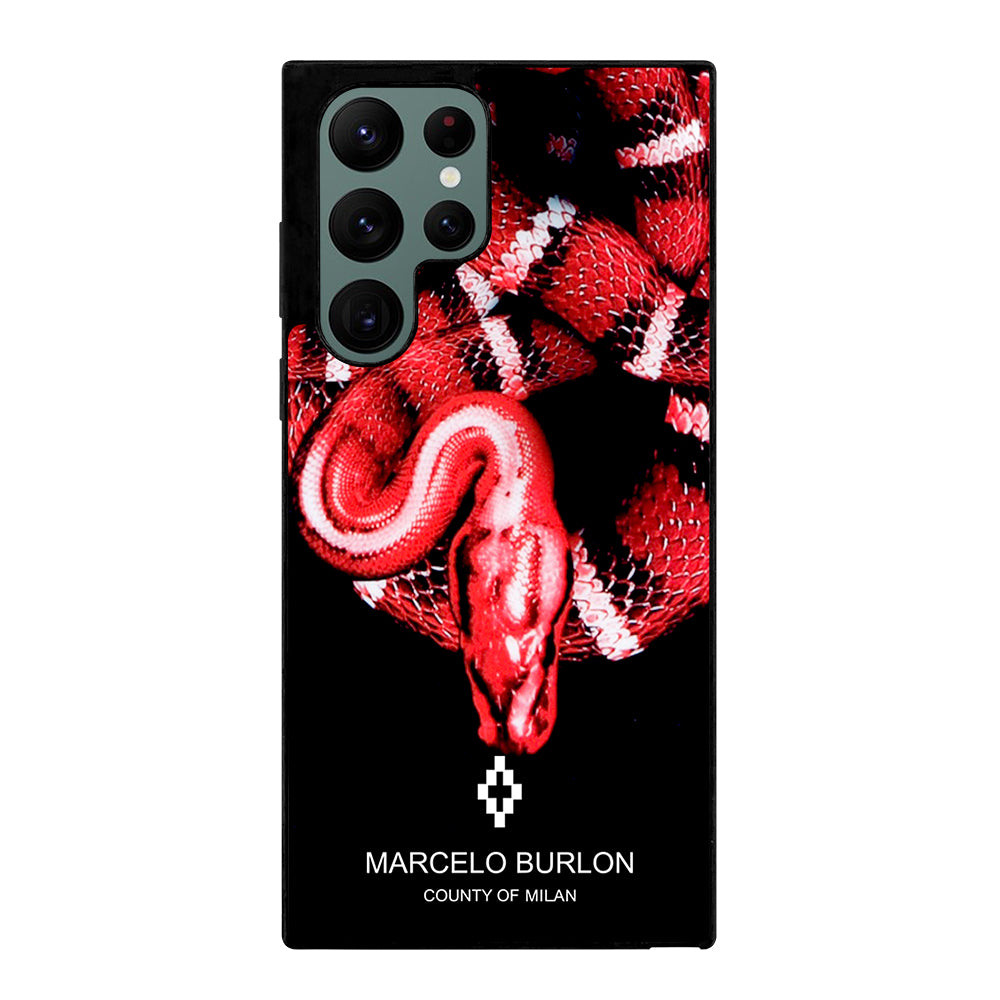 MARCELO BURLON SNAKE RED Samsung Galaxy S22 Ultra Case Cover