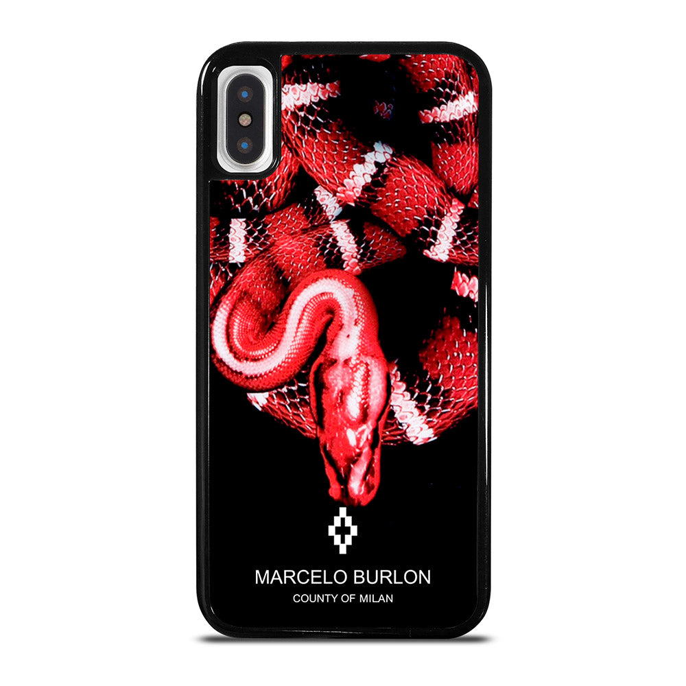 MARCELO BURLON SNAKE RED iPhone X / XS Case Cover