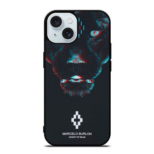 MARCELO BURLON BLACK PANTHER iPhone 15 Case Cover