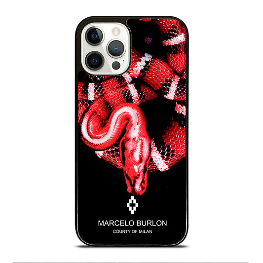 MARCELO BURLON SNAKE RED iPhone 12 Pro Case Cover