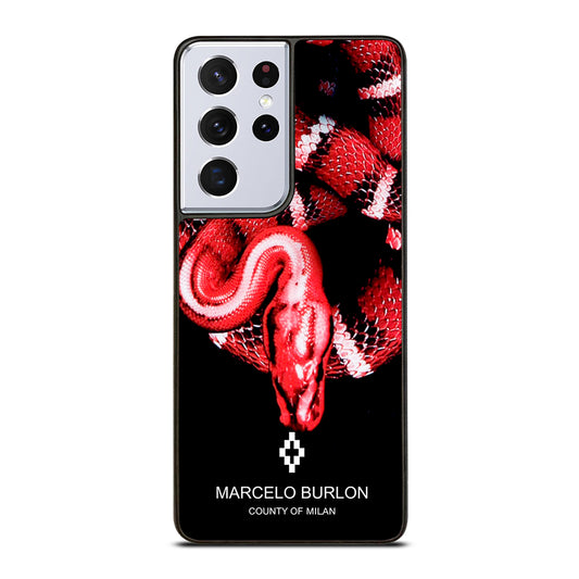 MARCELO BURLON SNAKE RED Samsung Galaxy S21 Ultra Case Cover