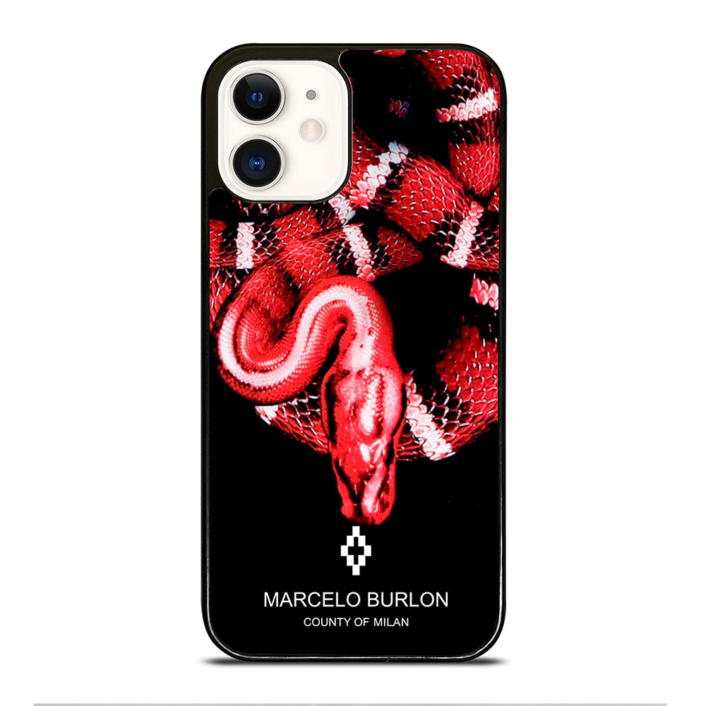 MARCELO BURLON SNAKE RED iPhone 12 Case Cover
