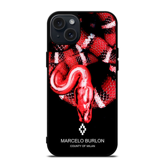 MARCELO BURLON SNAKE RED iPhone 15 Plus Case Cover