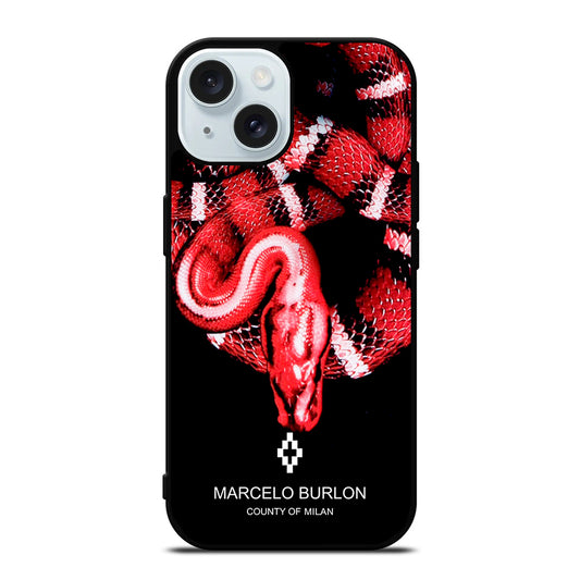 MARCELO BURLON SNAKE RED iPhone 15 Case Cover