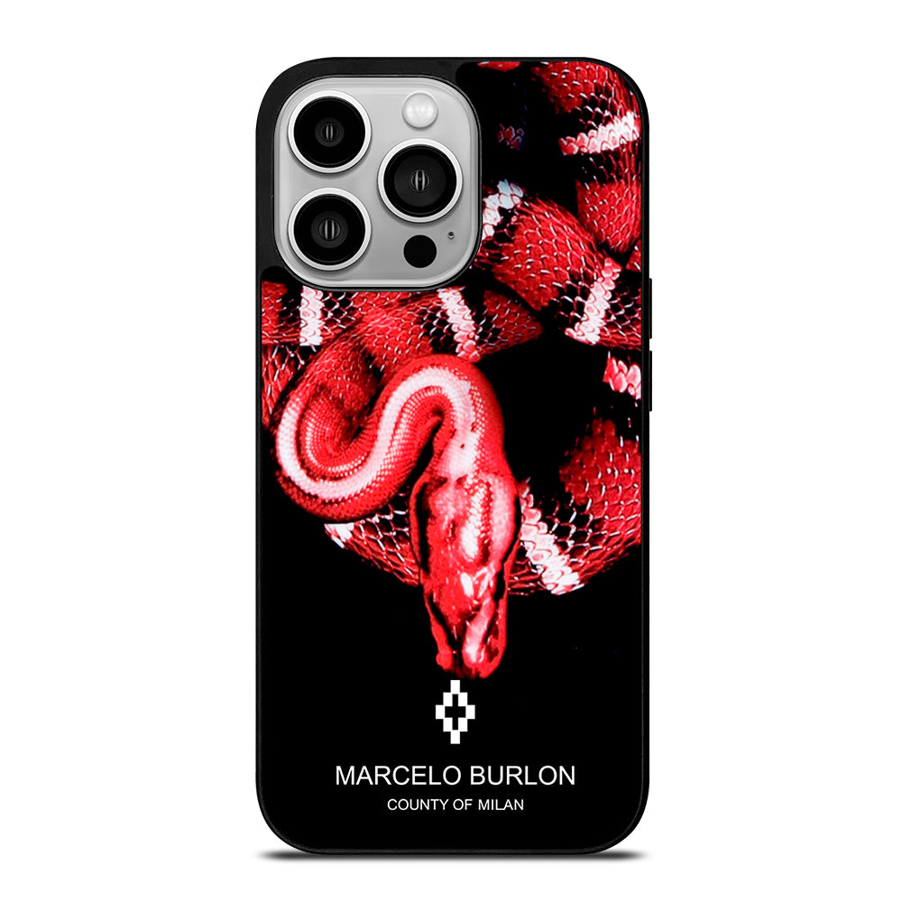 MARCELO BURLON SNAKE RED iPhone 14 Pro Case Cover