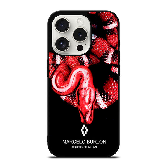 MARCELO BURLON SNAKE RED iPhone 15 Pro Case Cover