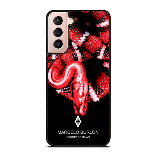 MARCELO BURLON SNAKE RED Samsung Galaxy S21 Case Cover