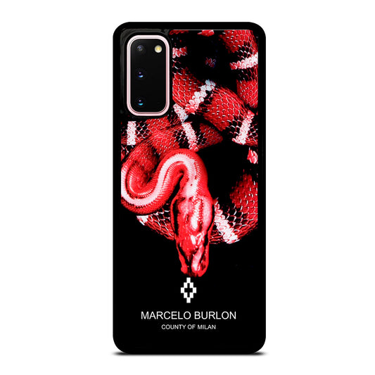 MARCELO BURLON SNAKE RED Samsung Galaxy S20 Case Cover
