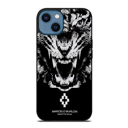 MARCELO BURLON WHITE LION iPhone 14 Case Cover