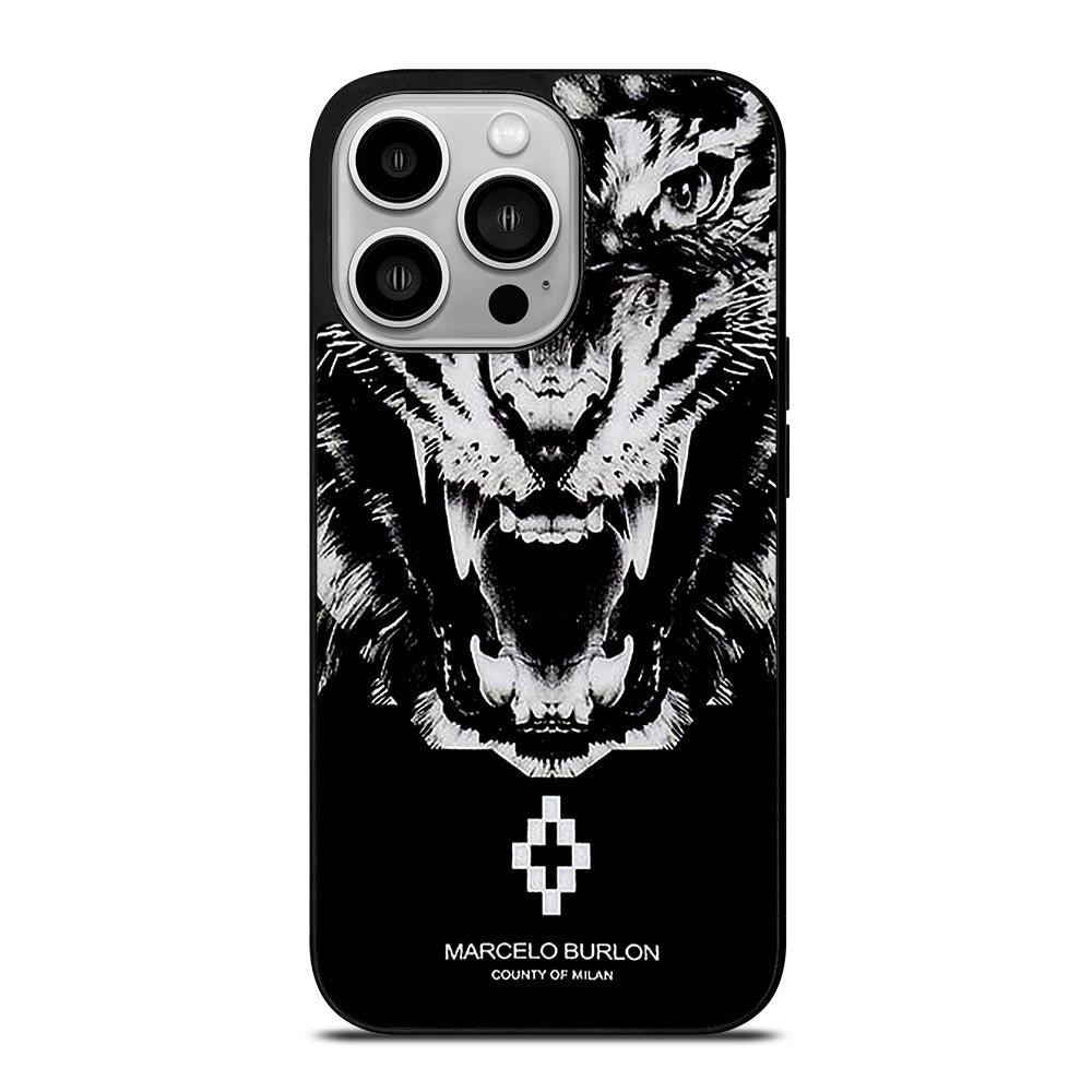 MARCELO BURLON WHITE LION iPhone 14 Pro Case Cover