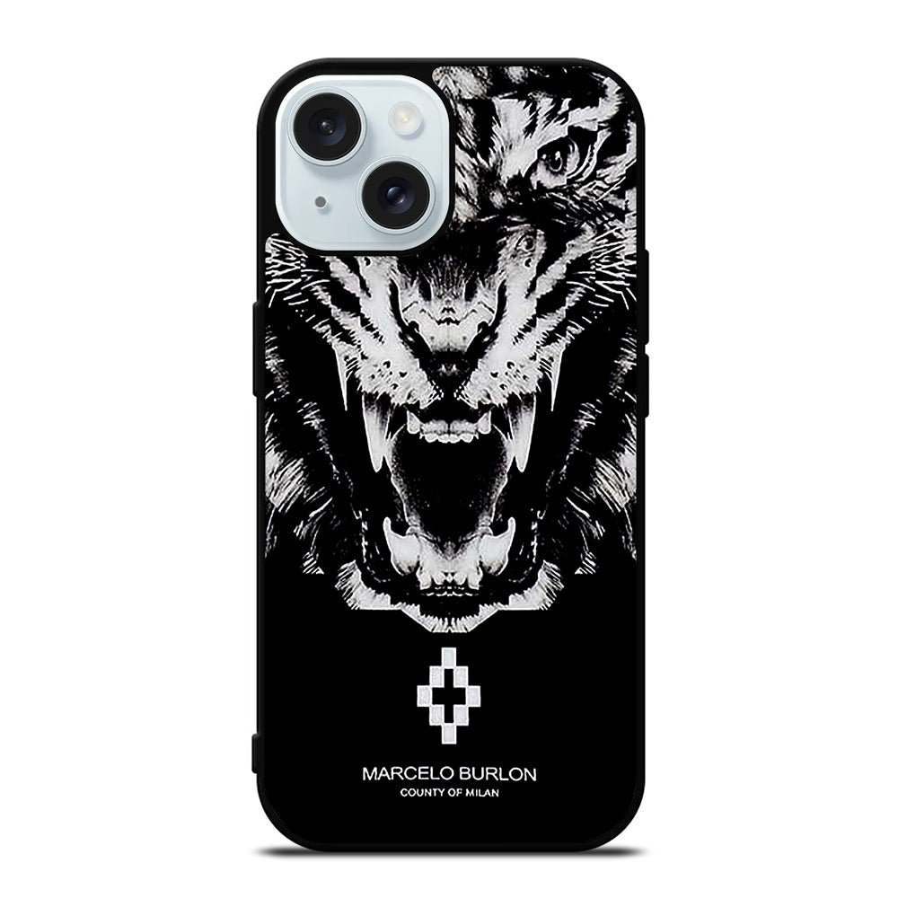 MARCELO BURLON WHITE LION iPhone 15 Case Cover