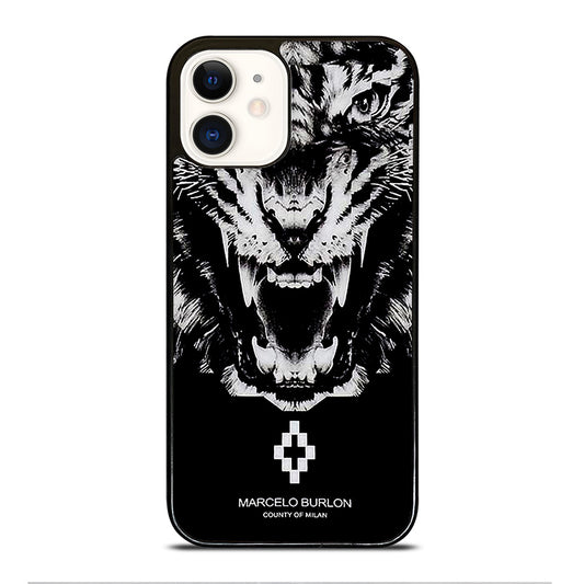 MARCELO BURLON WHITE LION iPhone 12 Case Cover