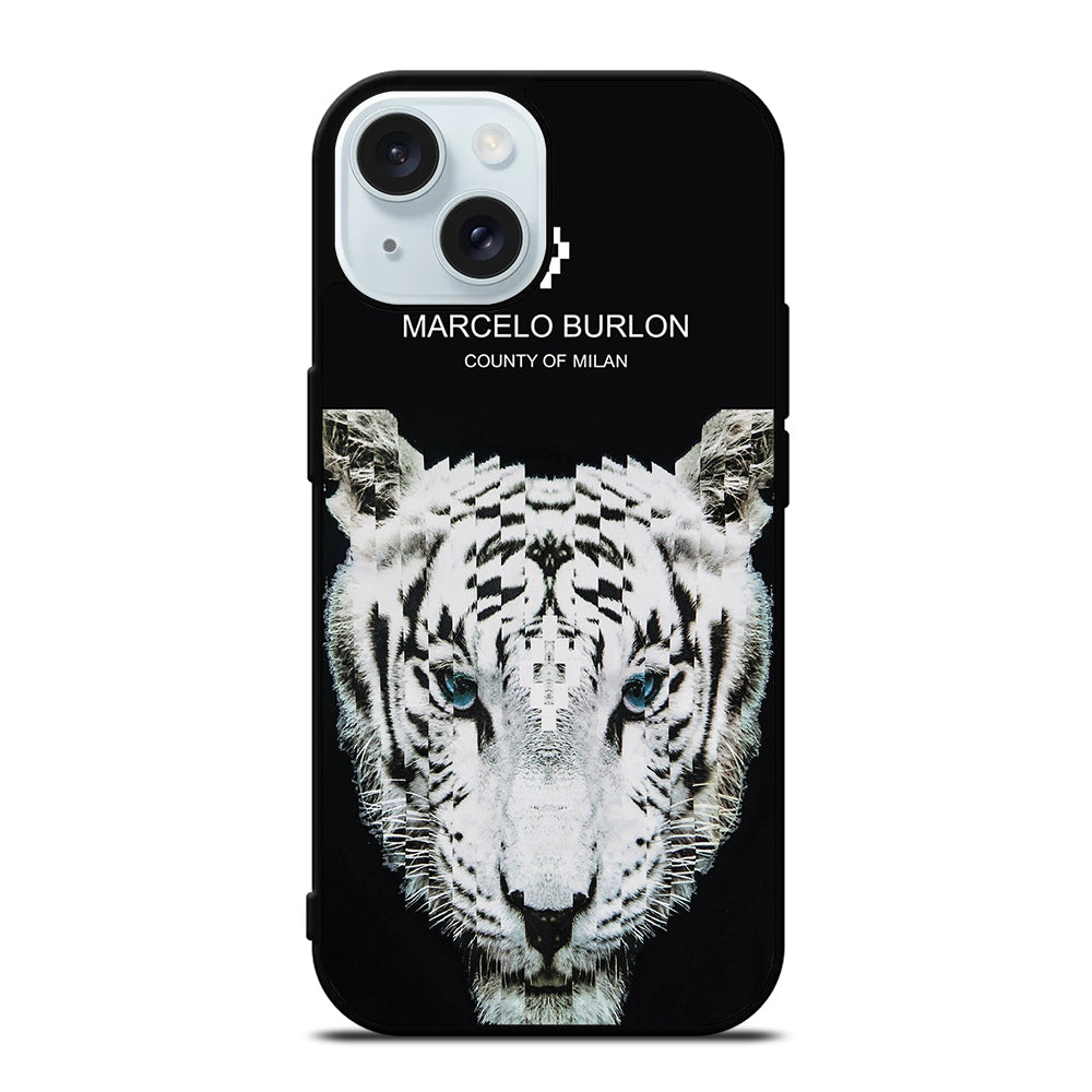 MARCELO BURLON WHITE TIGER iPhone 15 Case Cover