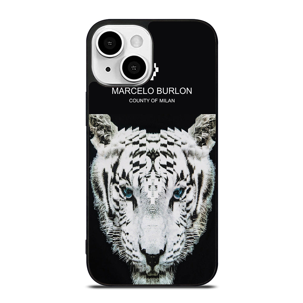 MARCELO BURLON WHITE TIGER iPhone 13 Mini Case Cover