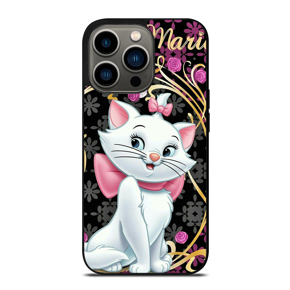 MARIE THE ARISTOCATS CAT FLORAL CARTOON iPhone 13 Pro Case Cover