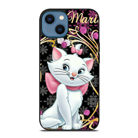 MARIE THE ARISTOCATS CAT FLORAL CARTOON iPhone 14 Case Cover