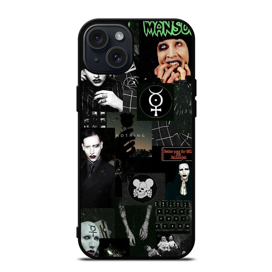 MARILYN MANSON COLLAGE iPhone 15 Plus Case Cover