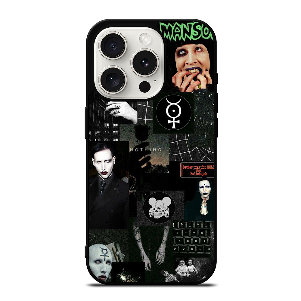 MARILYN MANSON COLLAGE iPhone 15 Pro Case Cover