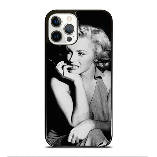 MARILYN MONROE BLACK WHITE iPhone 12 Pro Case Cover