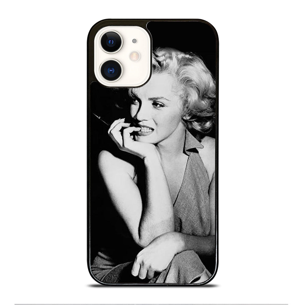 MARILYN MONROE BLACK WHITE iPhone 12 Case Cover