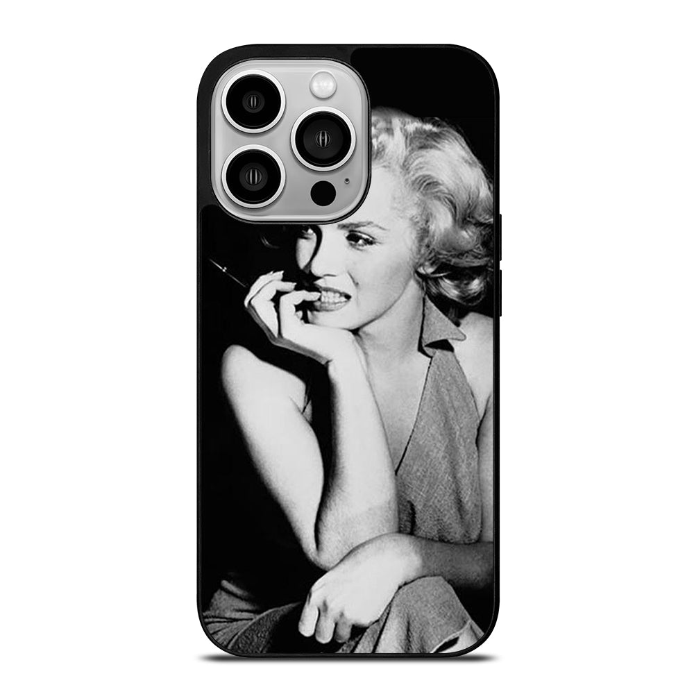 MARILYN MONROE BLACK WHITE iPhone 14 Pro Case Cover