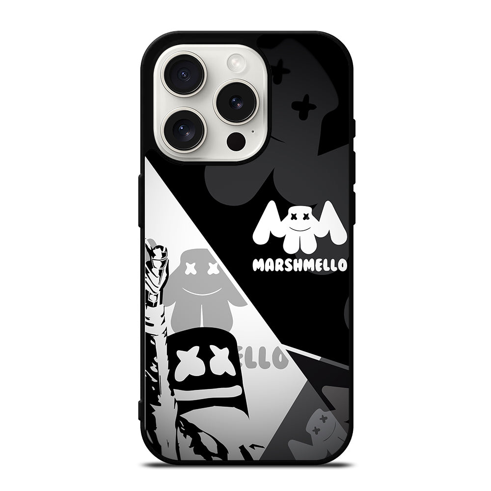 MARSHMELLO BLACK WHITE iPhone 15 Pro Case Cover